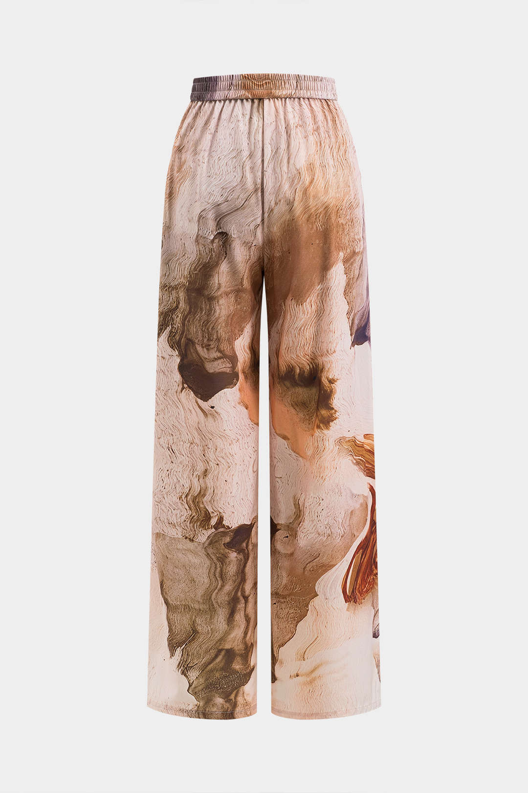 Retro Print  Wide Leg Trousers - Flockneti