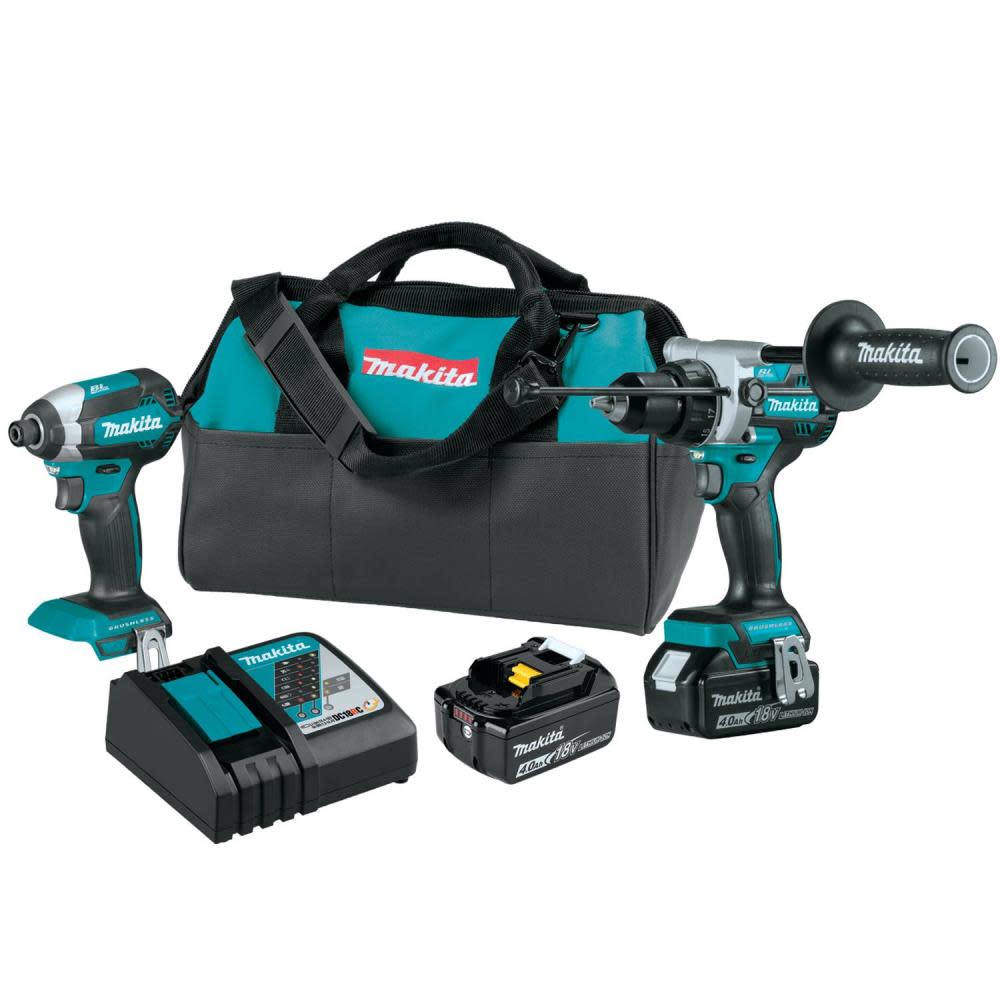 Makita 18V LXT 2pc Combo Kit Lithium Ion Brushless Cordless - Flockneti