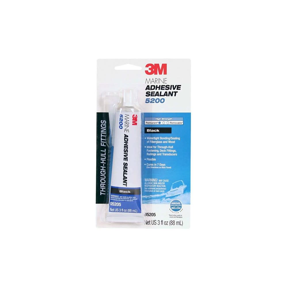 3M 3oz 5200 Series Black Marine Adhesive Sealant - Flockneti