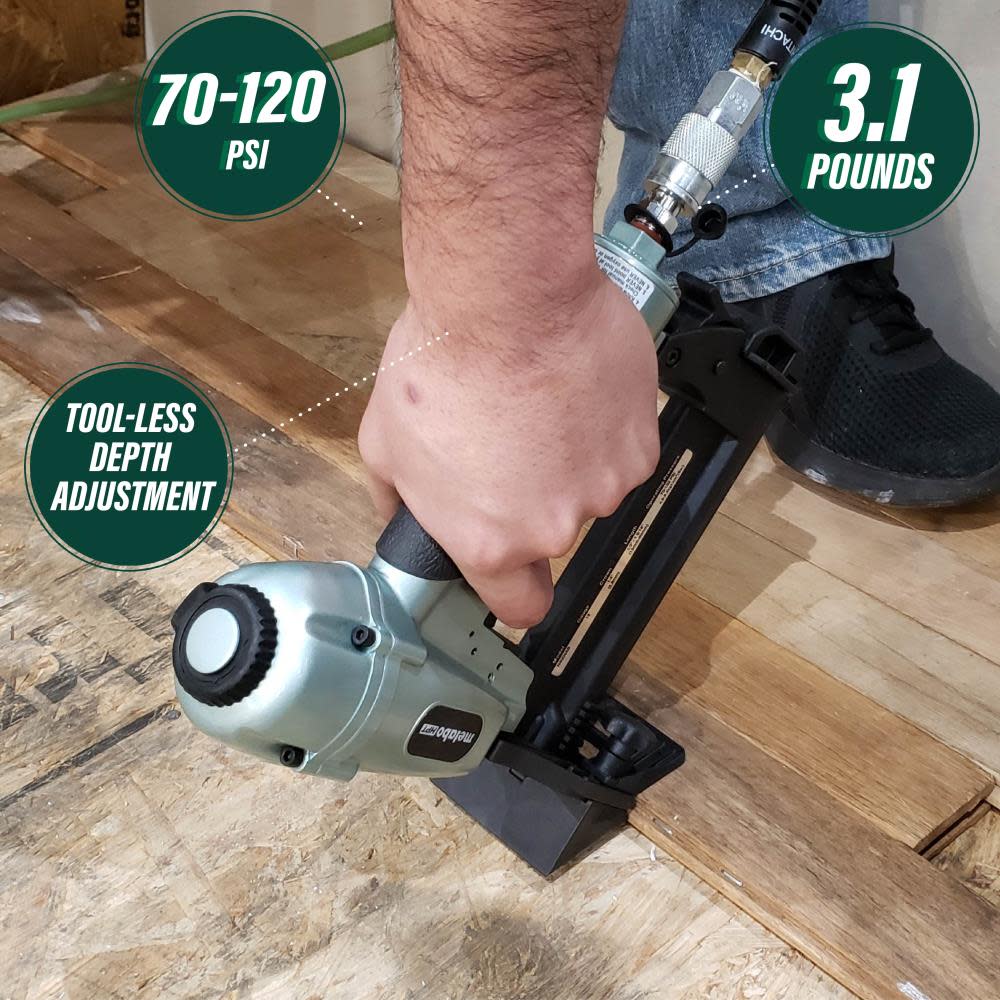 Metabo HPT 1-9/16 18-Gauge 1/4″ Crown Flooring Stapler | N4004AB - Flockneti