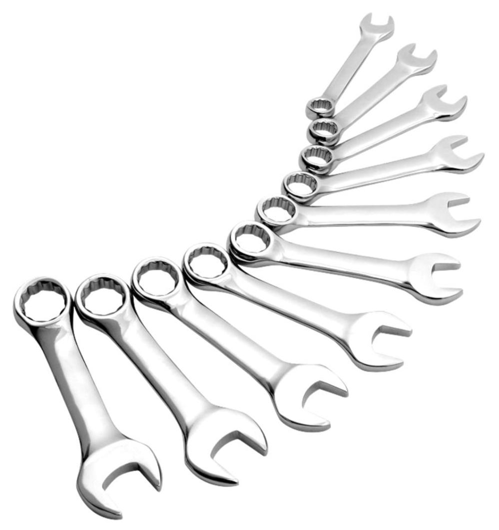 Sunex 10 pc. Metric Stubby Combo Wrench Set - Flockneti