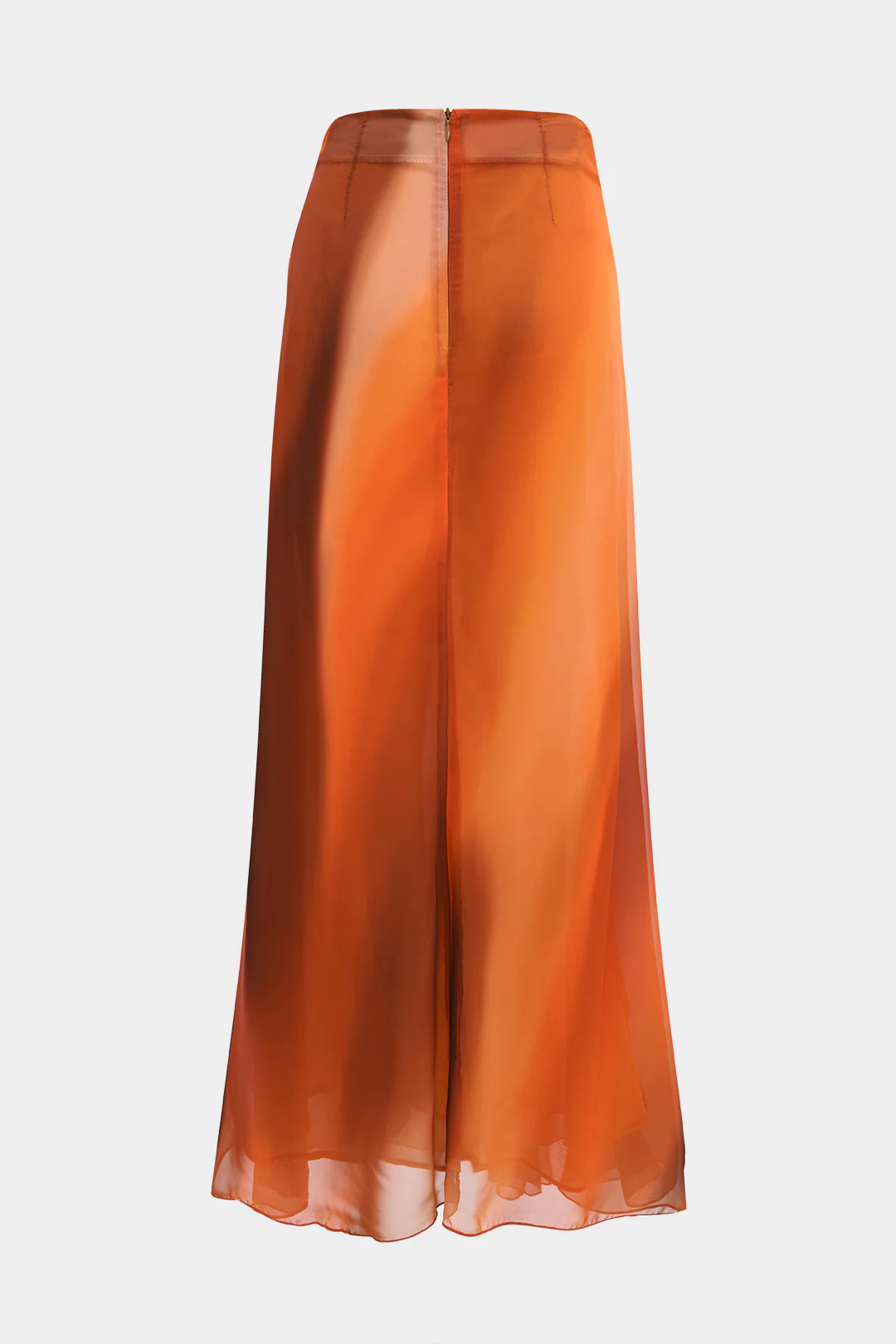 Ombre Print Chiffon Ruched Skirt - Flockneti