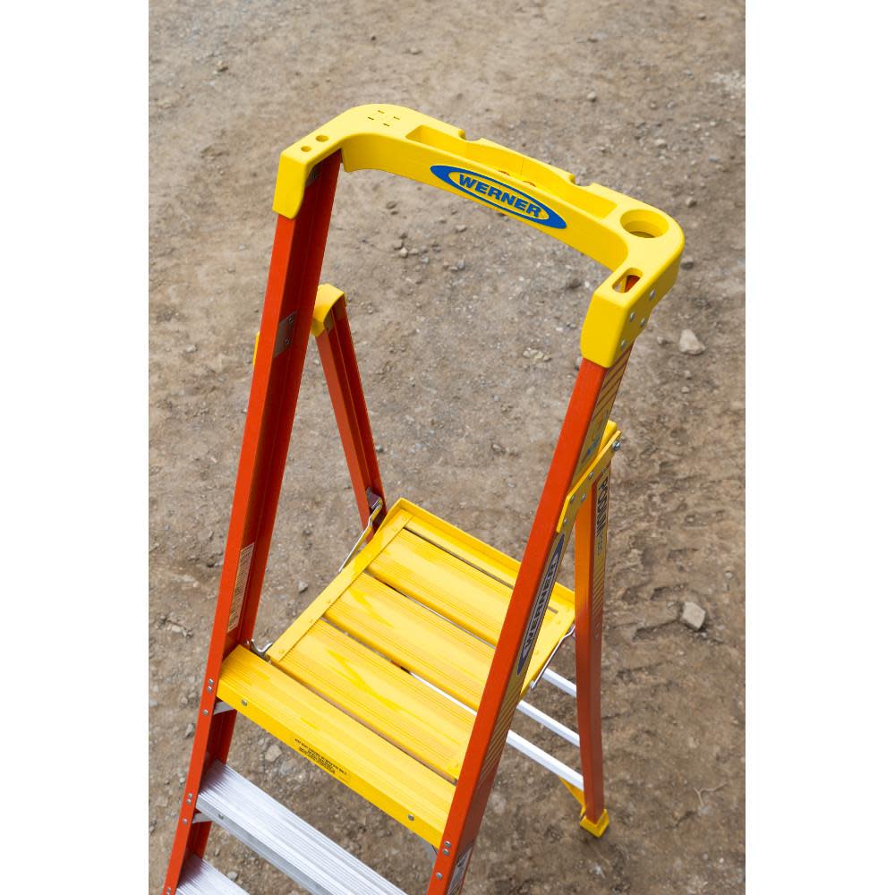 Werner Podium 8-ft Fiberglass 300-lb Type IA Platform Ladder - Flockneti