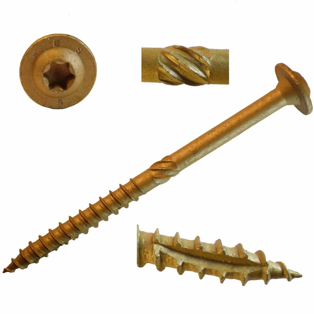 Western Builders Supply 2-1/2 In. Bronze Round Washer Head Type 17 Construction Lag Screw - Flockneti