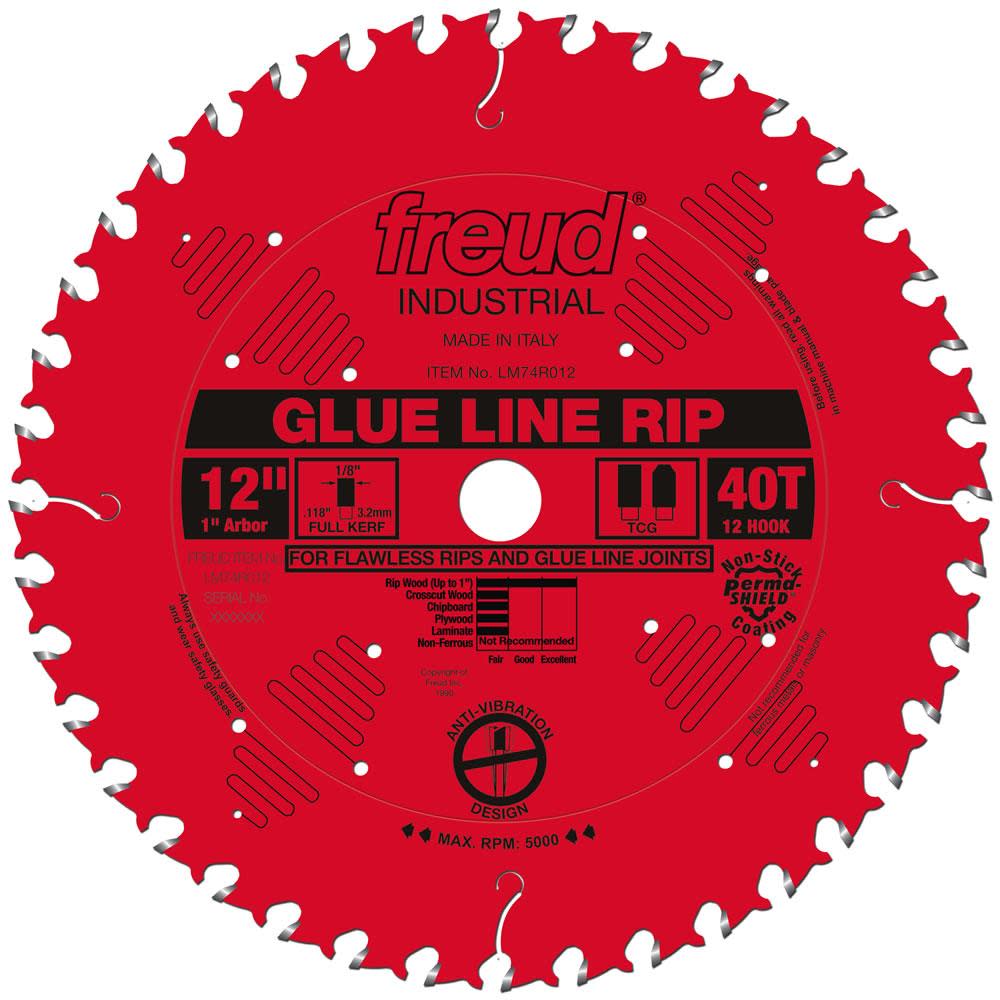 Freud 12 In. x 40T Glue Line Ripping Blade - Flockneti