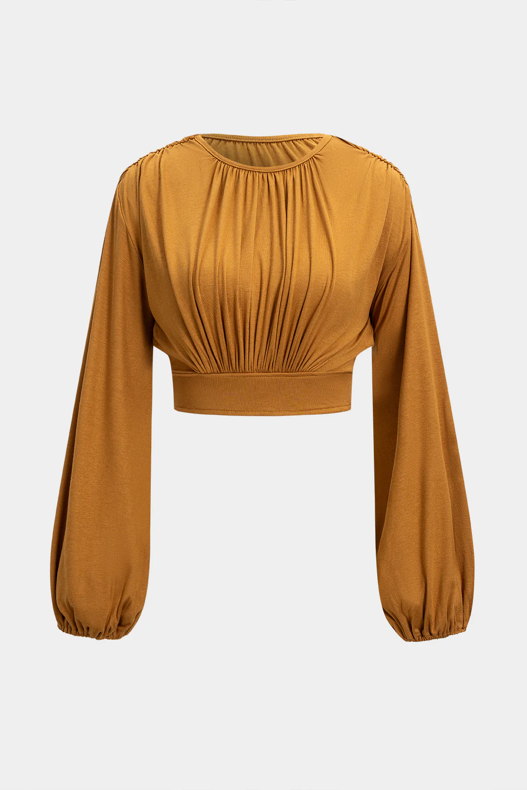 Round Neck Batwing Long-Sleeve Top - Flockneti