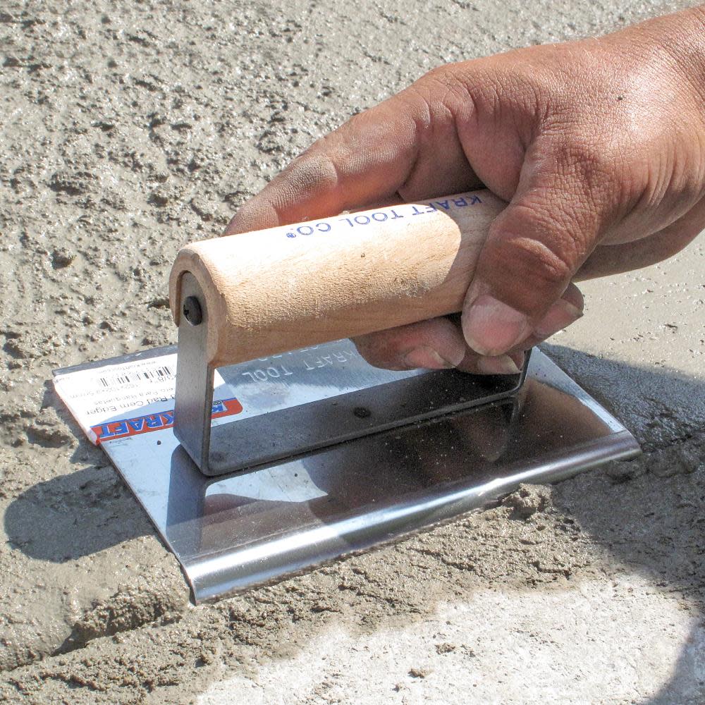 Kraft Tool Co 6″ x 4″ 3/8″ R 1/2″ L Cement Edger - Flockneti