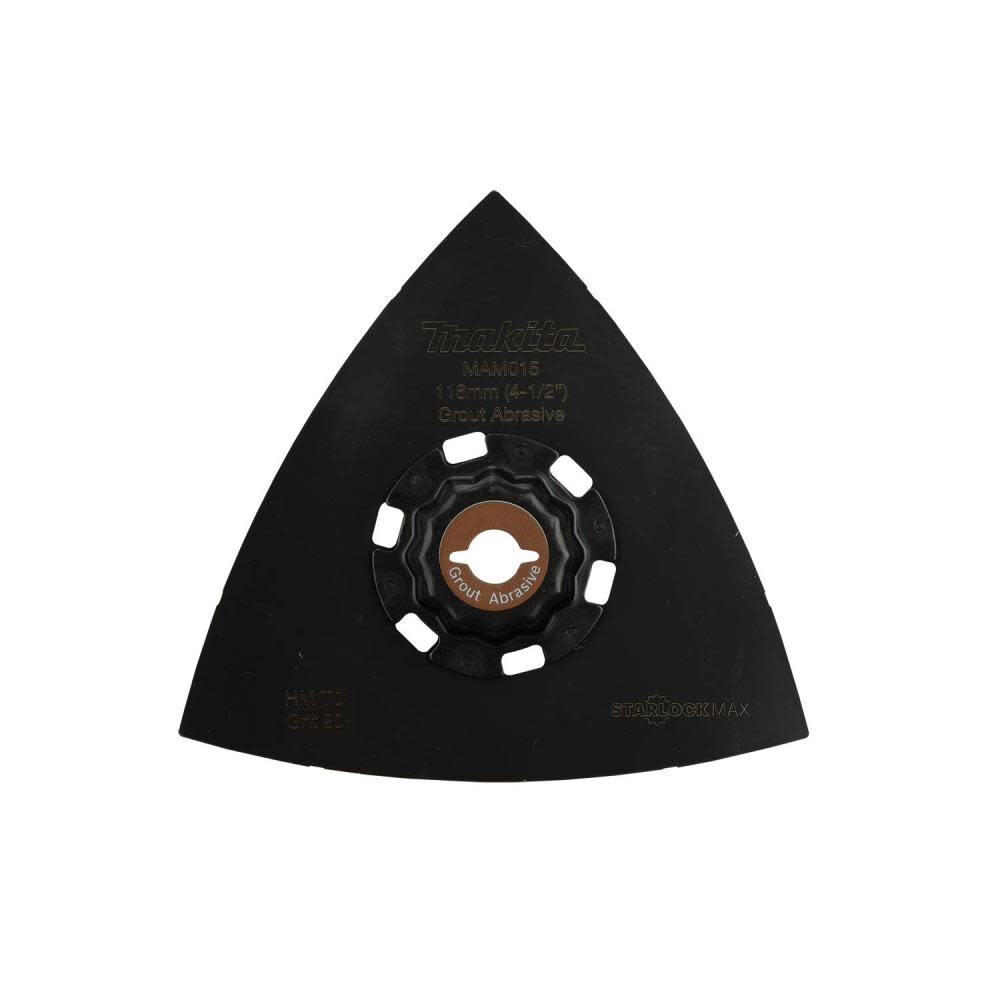 Makita StarlockMax Oscillating Multi Tool 4 1/2″ Tungsten Carbide 20 Grit Delta Triangle Sanding Pad - Flockneti