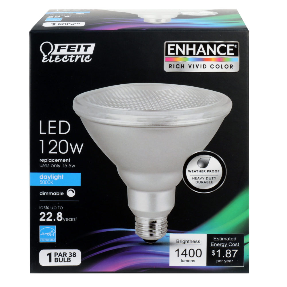 Feit Electric 120W PAR38 Dimmable Reflector LED Bulb 1pk - Flockneti