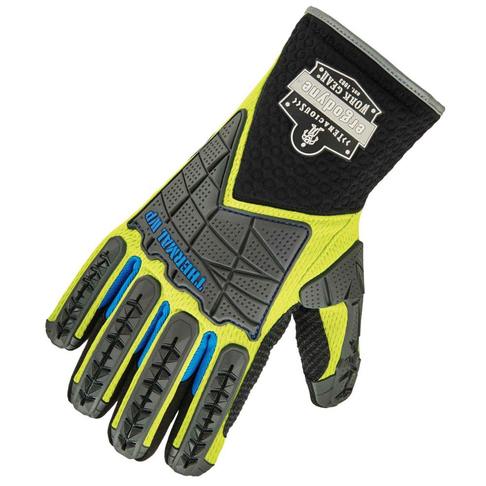 Ergodyne 925WP Pro Flex Performance Dorsal Impact-Reducing Gloves + Thermal WP – Large - Flockneti