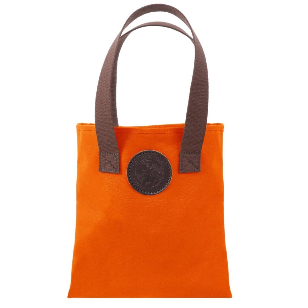 Duluth Pack 6 Liter Capacity Orange Canvas Box Style Promo Tote - Flockneti