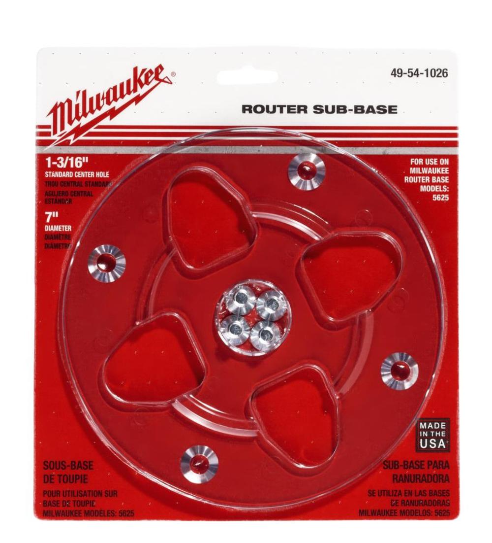 Milwaukee 7 in. Diameter 1-3/16 in. Center Hole Sub-Base – Clear - Flockneti