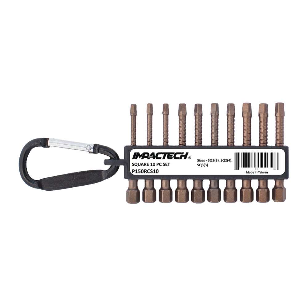 Vega Impactech 2″ Square Driver Bits Set 10pcs - Flockneti