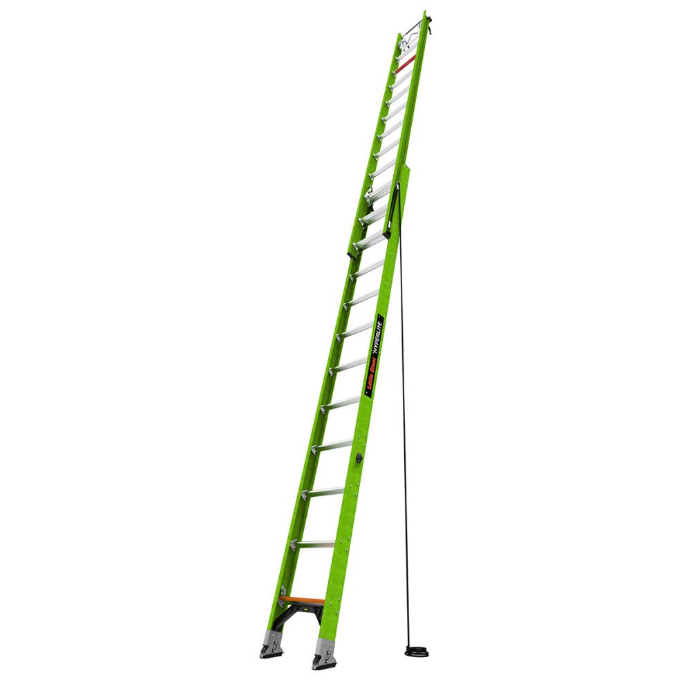 Little Giant Safety HyperLite 24 Ft. – IAA Fiberglass Extension Ladder with CH V-Rung and Claw - Flockneti