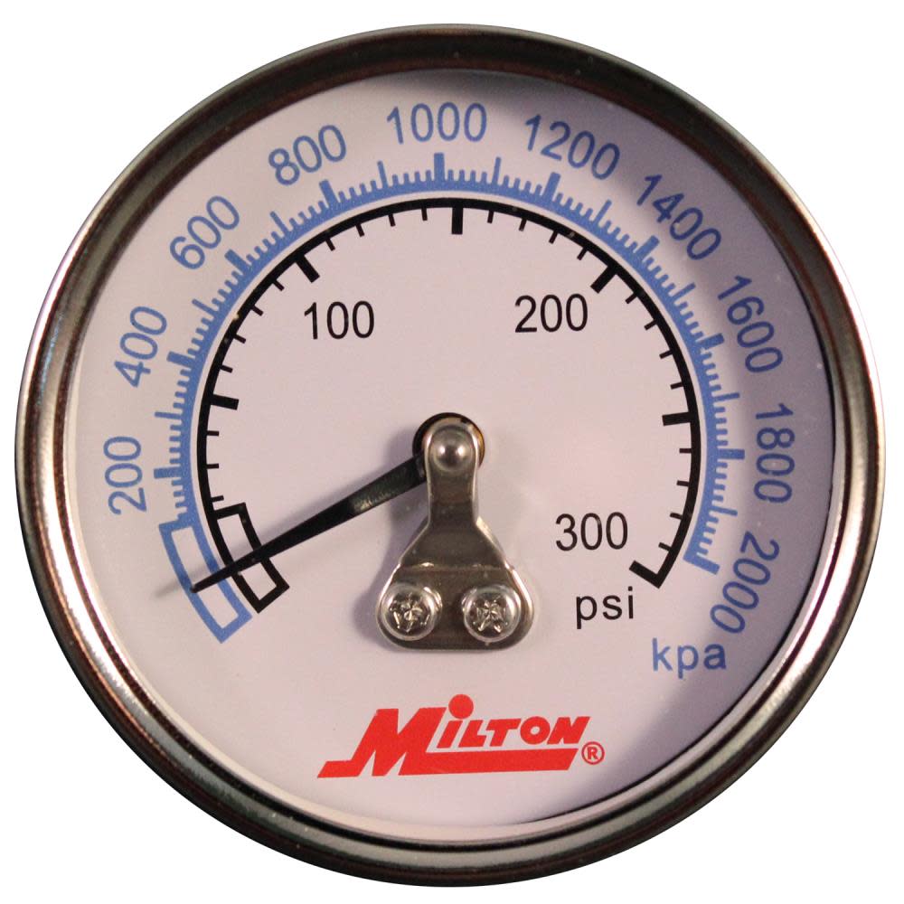 Milton High Pressure Gauge 1/4 In. NPT - Flockneti