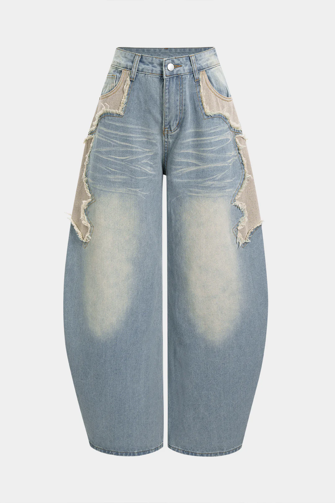 Button Pocket Wide Leg Jeans - Flockneti
