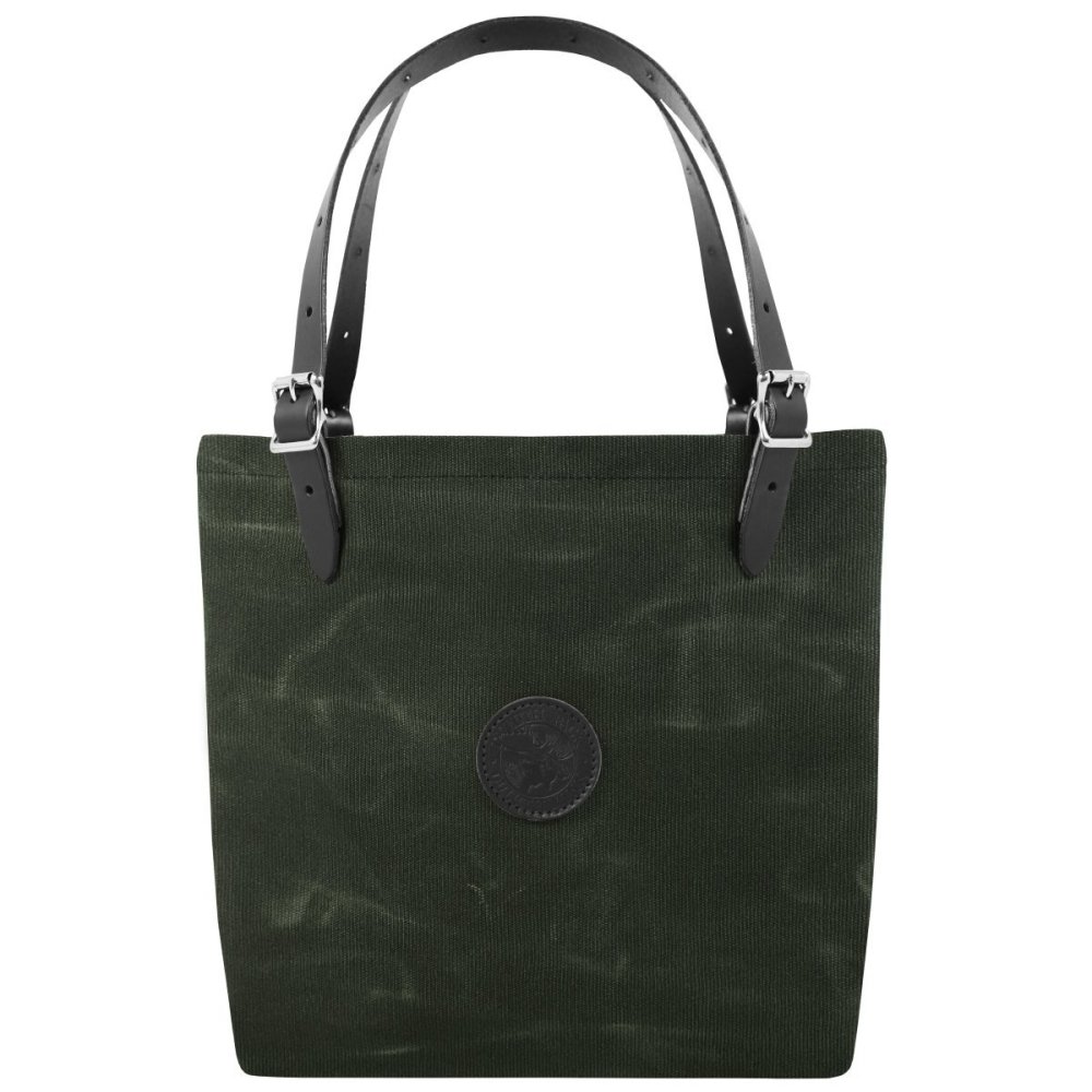 Duluth Pack 18 Liter Capacity Wax Olive Drab Medium Market Tote - Flockneti