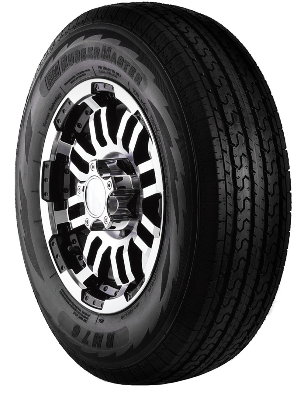 Rubbermaster RM76 ST205/75R14 8P ST Radial Trailer Tire – Tire Only - Flockneti
