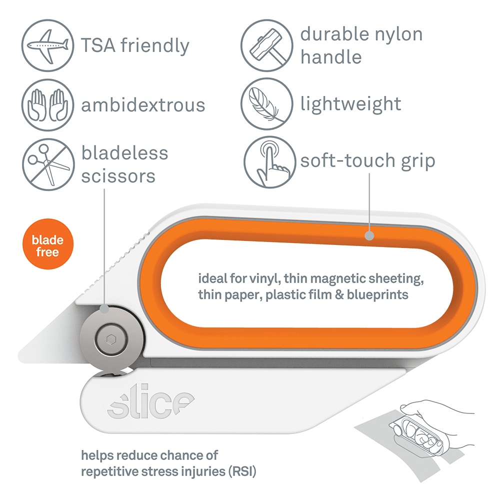 Slice Rotary Scissor Nylon Handle Blade Free - Flockneti