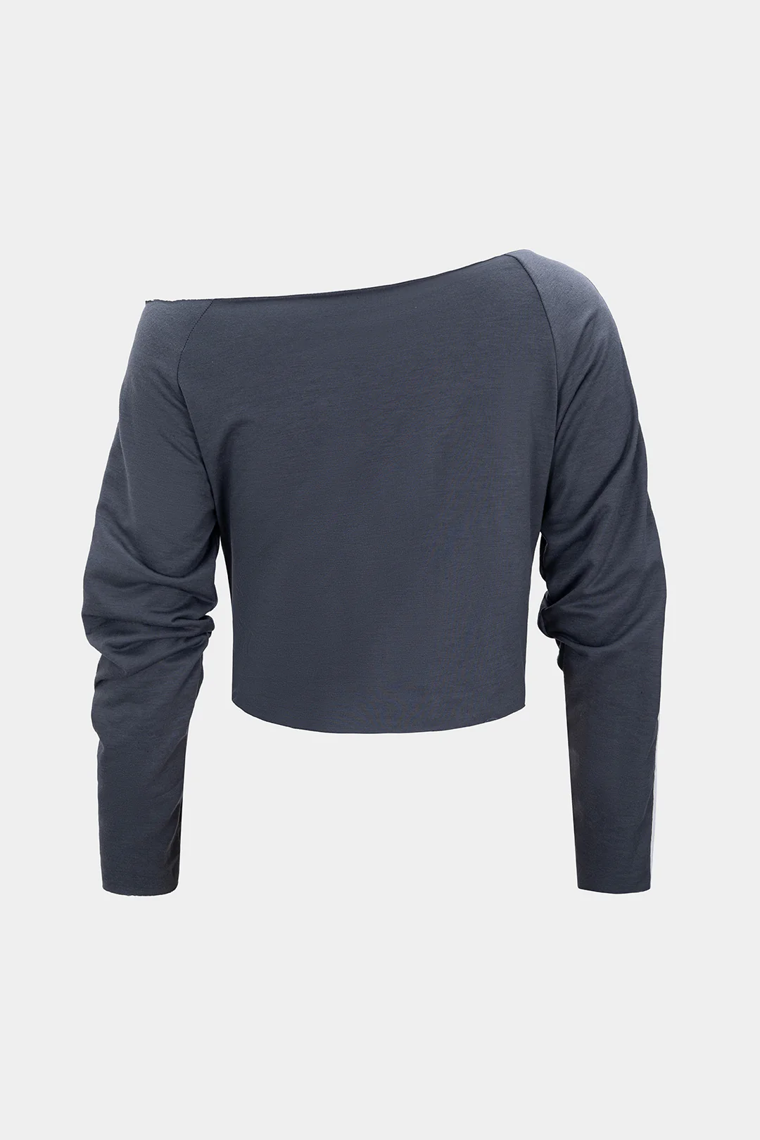 Asymmetrical Shoulder Contrast Sweatshirt - Flockneti