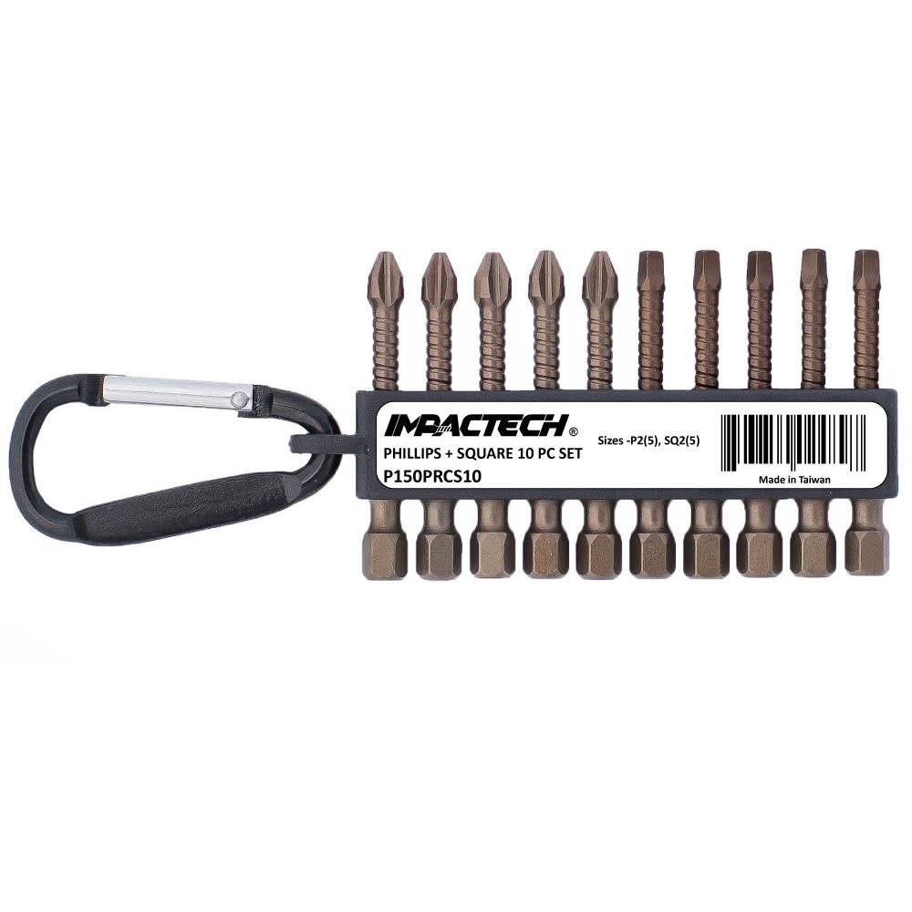 Vega Impactech Driver Bit Set 10pc 2″ Length - Flockneti
