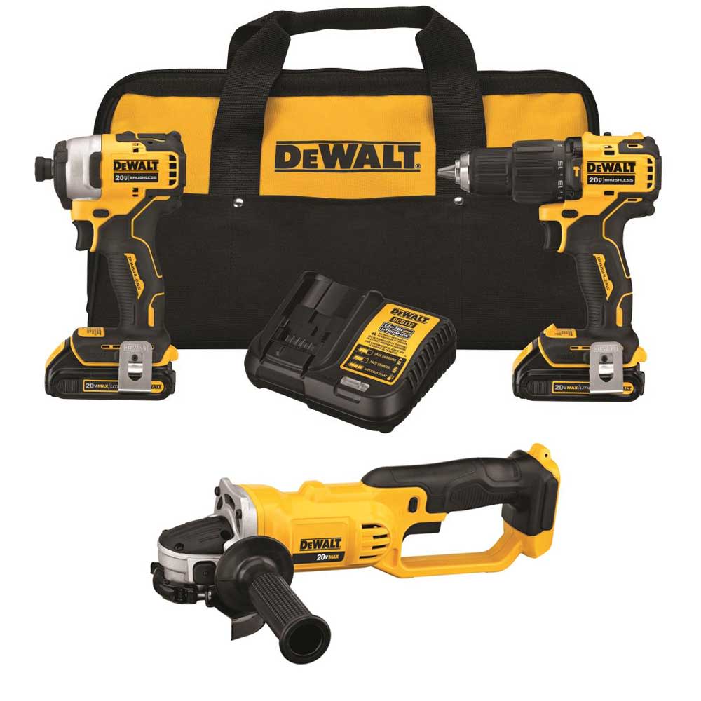 DEWALT ATOMIC 20V MAX 3 Tool Combo Kit Bundle - Flockneti