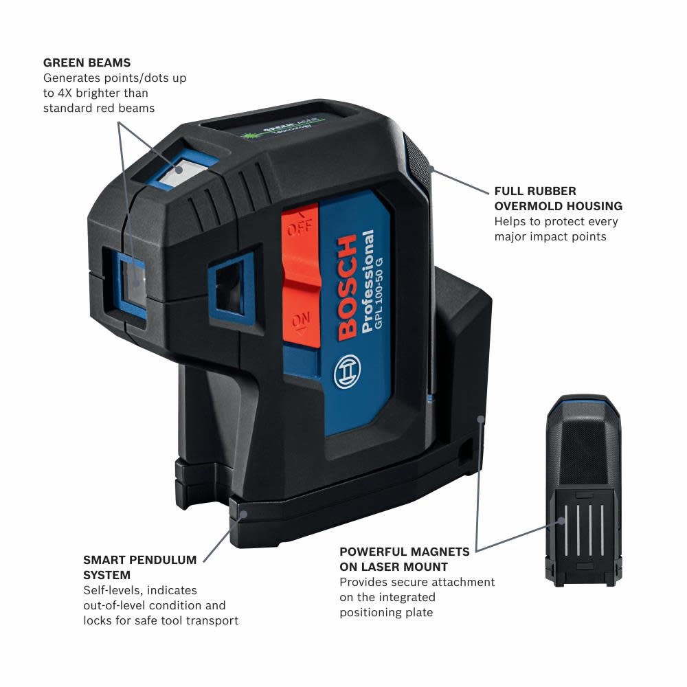 Bosch Green Beam Five Point Self Leveling Alignment Laser - Flockneti