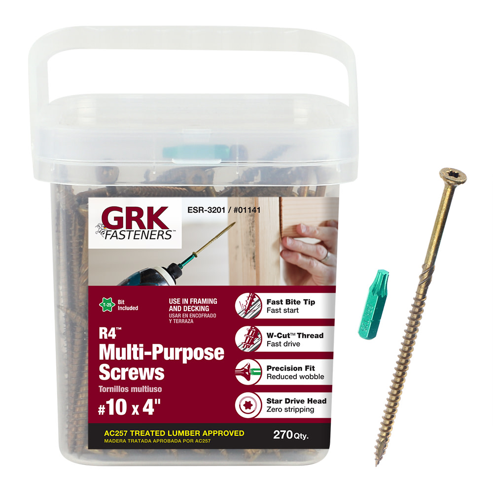GRK Fasteners R4 Screw Pro-Pak 10 x 4″ - Flockneti