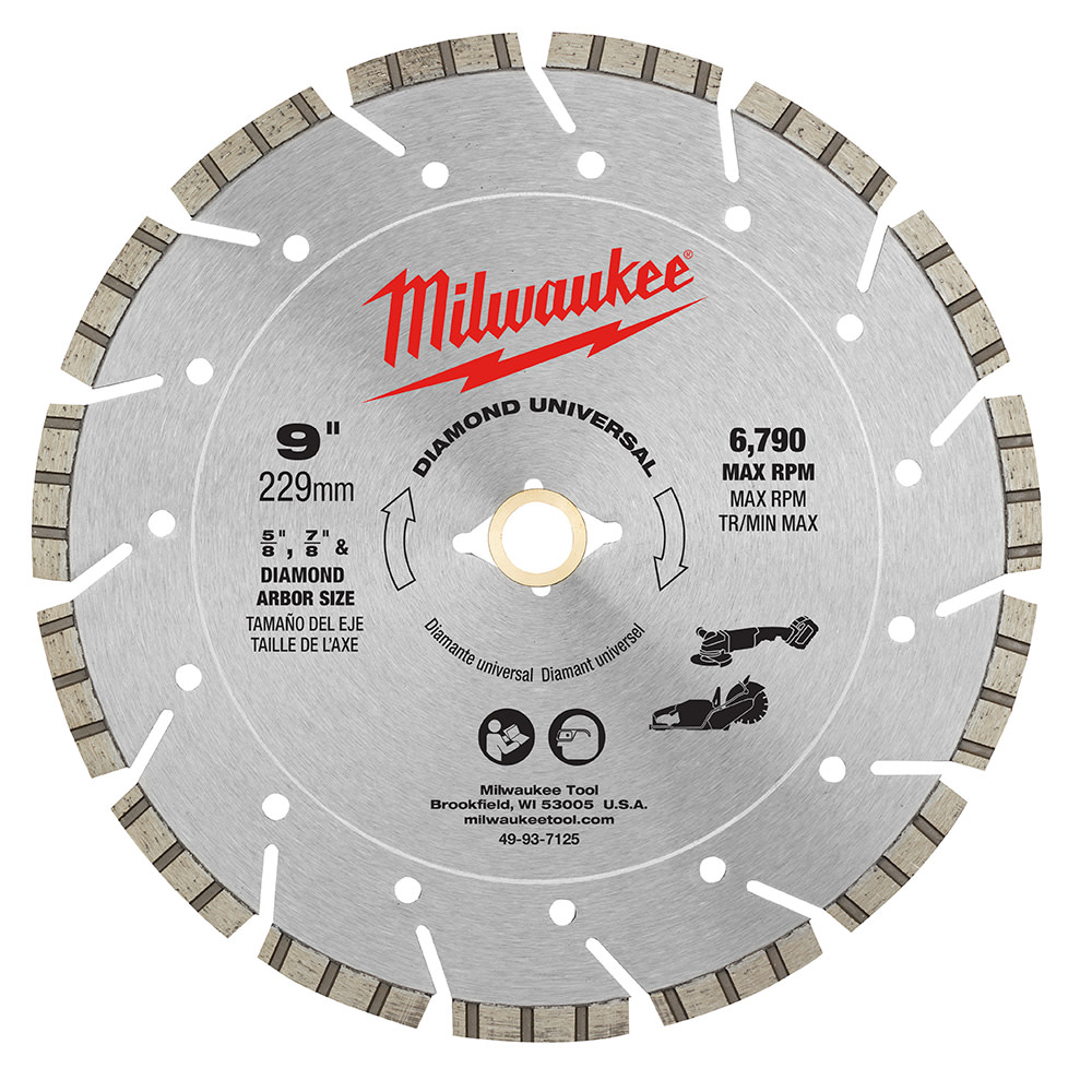 Milwaukee 9″ Diamond Universal Segmented Blade - Flockneti