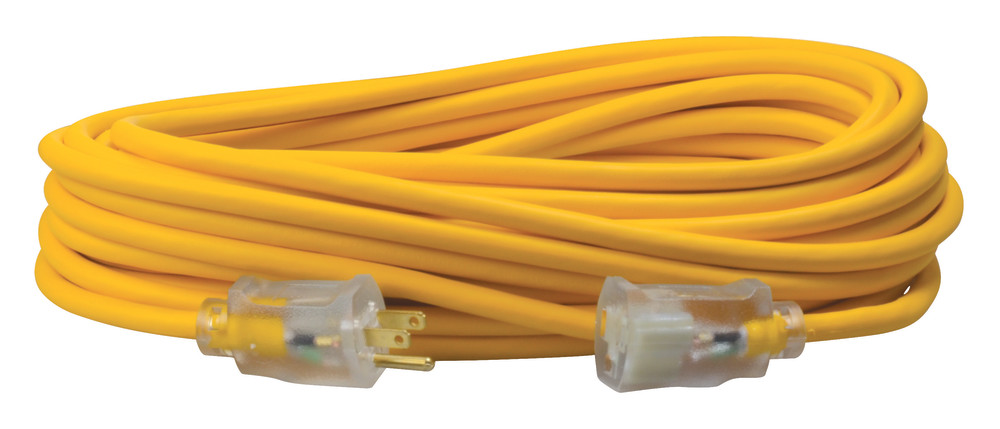 Southwire 100′ 14/3 SJEOOW Yellow Polar/Solar Extension Cord with Lighted End - Flockneti
