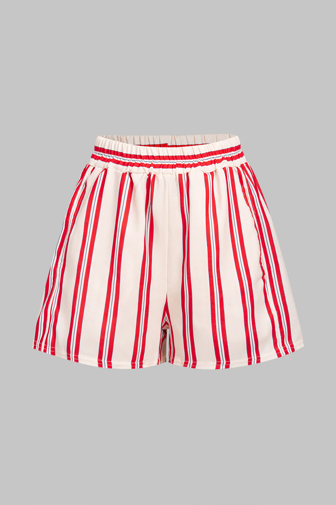 Striped Wide Leg Shorts - Flockneti