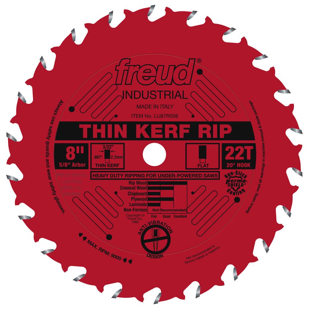 Freud 8″ Thin Kerf Rip Blade with Perma-SHIELD Coating - Flockneti
