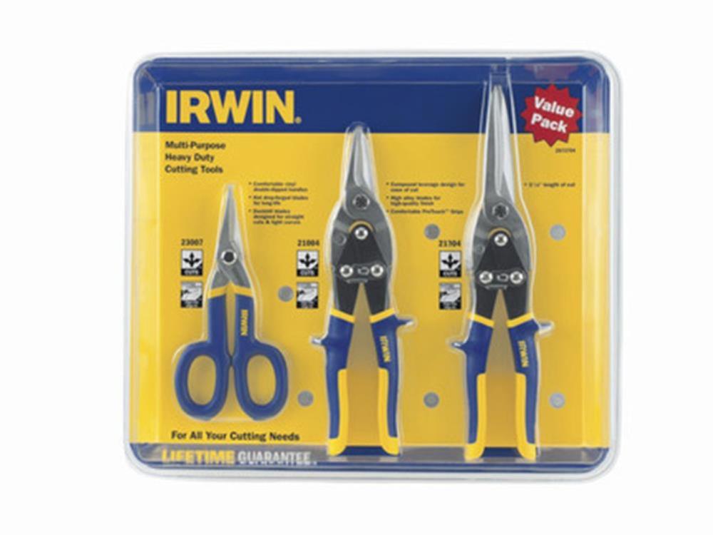 Irwin Snips 3 piece Utility/Tinner Set - Flockneti