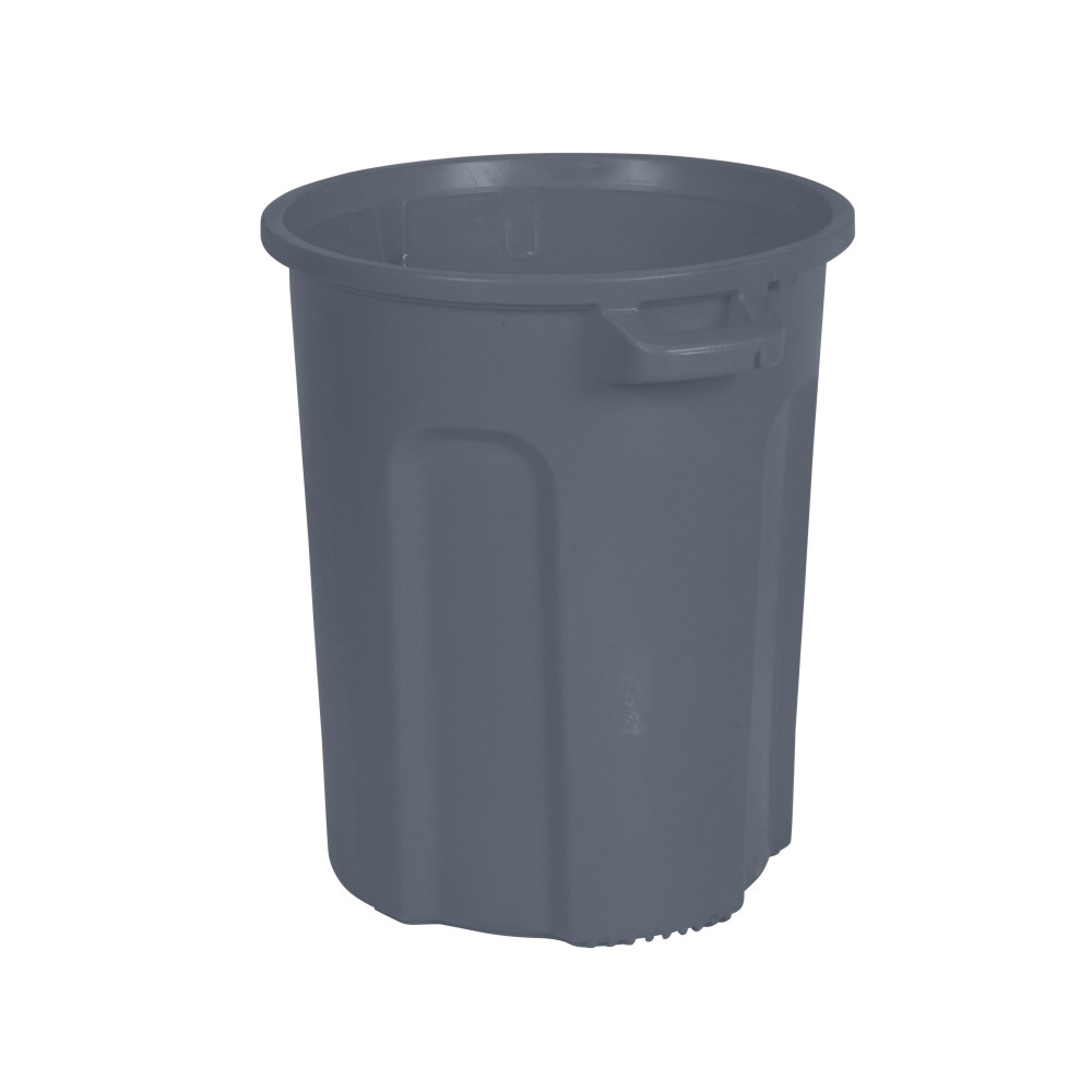 Toter 20 Gallon Round Trash Can with Lift Handle Dark Gray Granite - Flockneti