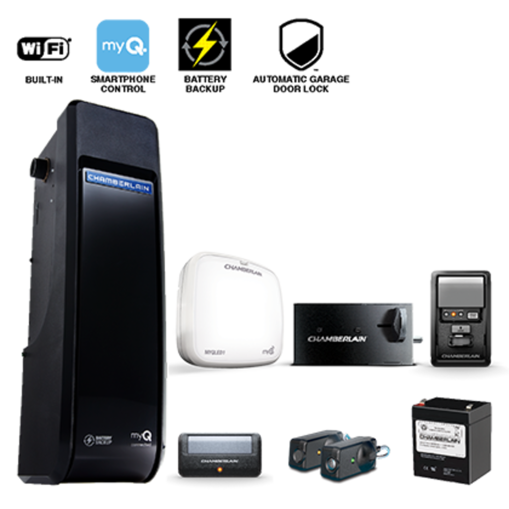 Chamberlain Wall Mounted Ultra Quiet Garage Door Opener with Battery Backup - Flockneti