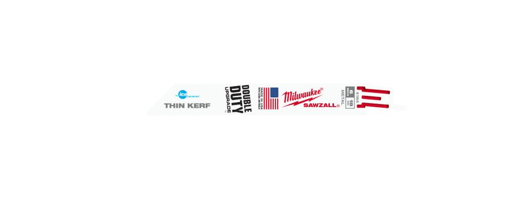 Milwaukee 6 in. 18 TPI Thin Kerf Ice Hardened SAWZALL Blades 5PK - Flockneti