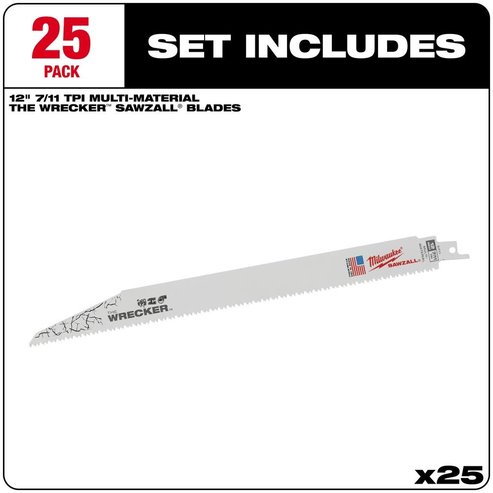 Milwaukee The Wrecker Blade All Purpose Demolition Blade (25pk) - Flockneti