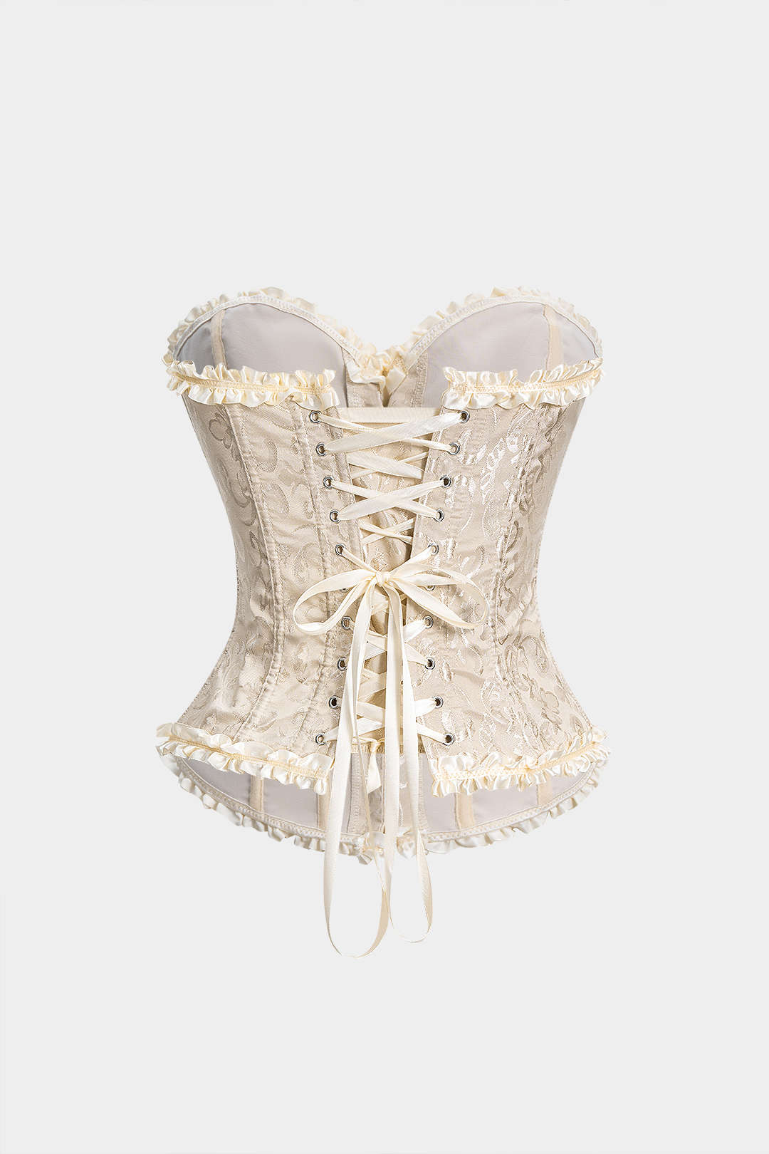 Artistic Print Corset Tie-Back Tube Top - Flockneti