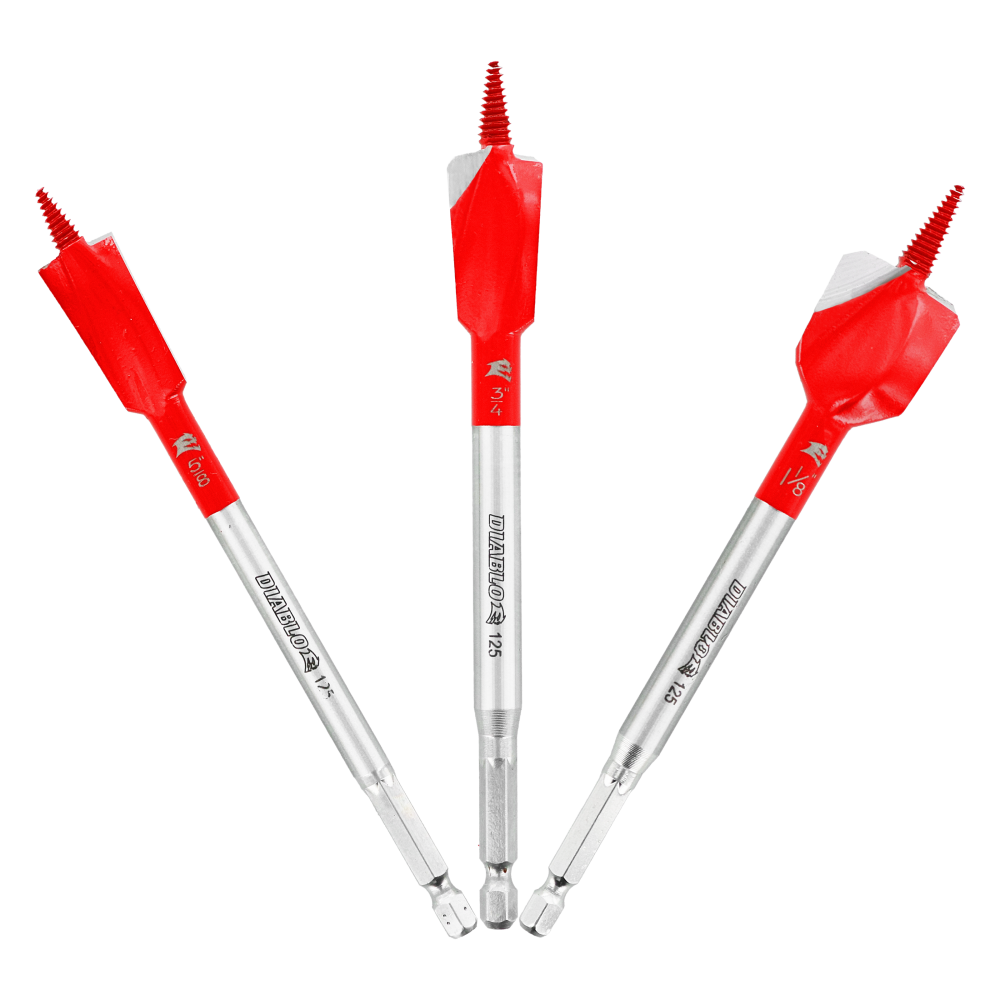 Diablo Tools Demo Demon Spade Bit Set for Nail Embedded Wood 3pc - Flockneti