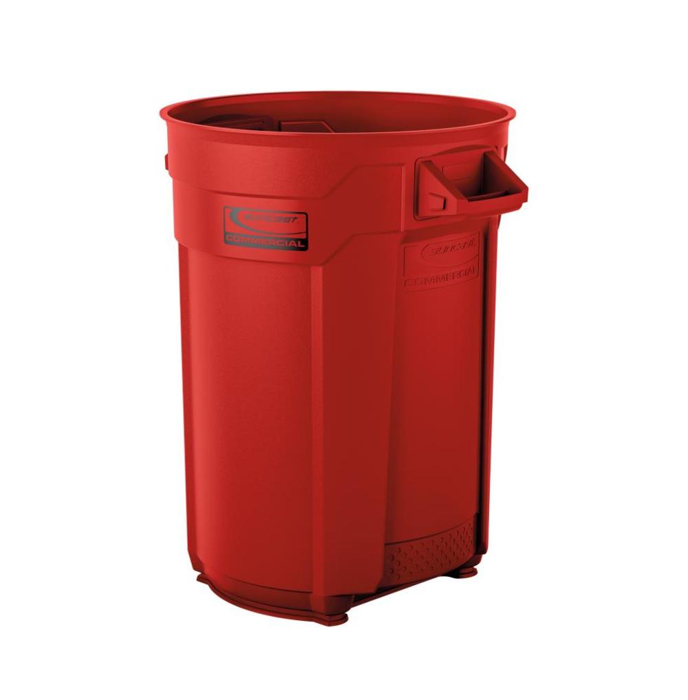 Suncast Plastic Utility Trash Can – 44 Gallon Red - Flockneti