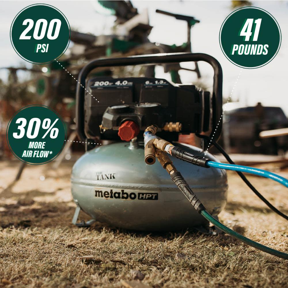 Metabo HPT The Tank 6 Gallon 200 PSI Job Site Compressor - Flockneti
