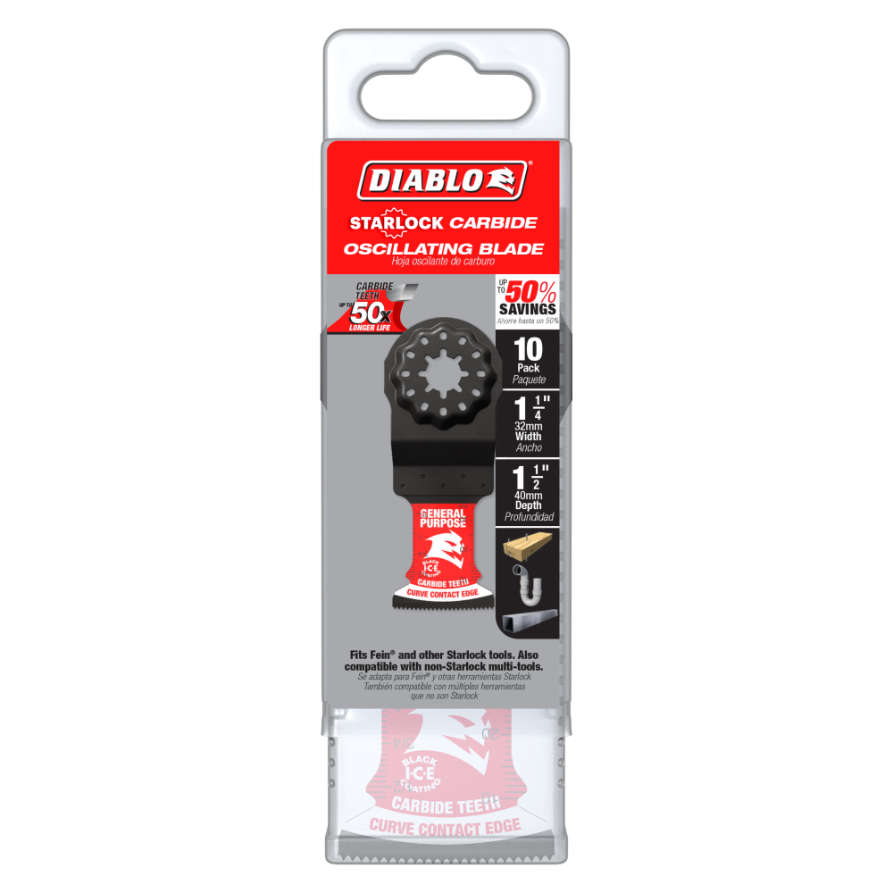 Diablo Tools 1 1/4″ Starlock Carbide Oscillating Blades for General Purpose Cuts 10pk - Flockneti