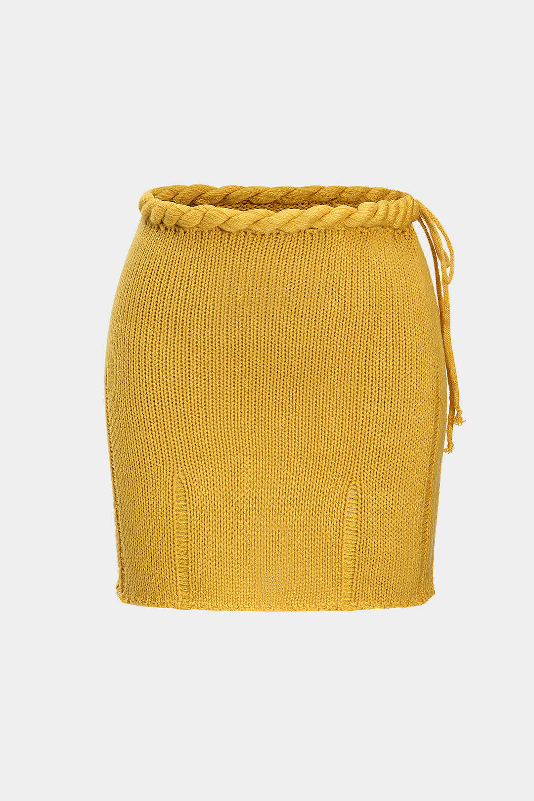 Knit Braided Tie-Up Skirt - Flockneti