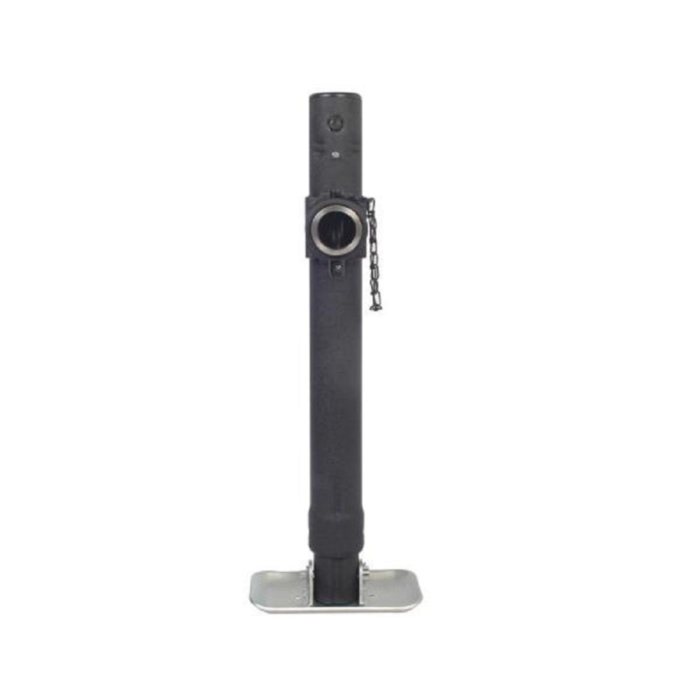 Trailer Valet Blackout 5000 lbs Side Wind Welded Pipe Mount Jack – 15 inch Travel - Flockneti