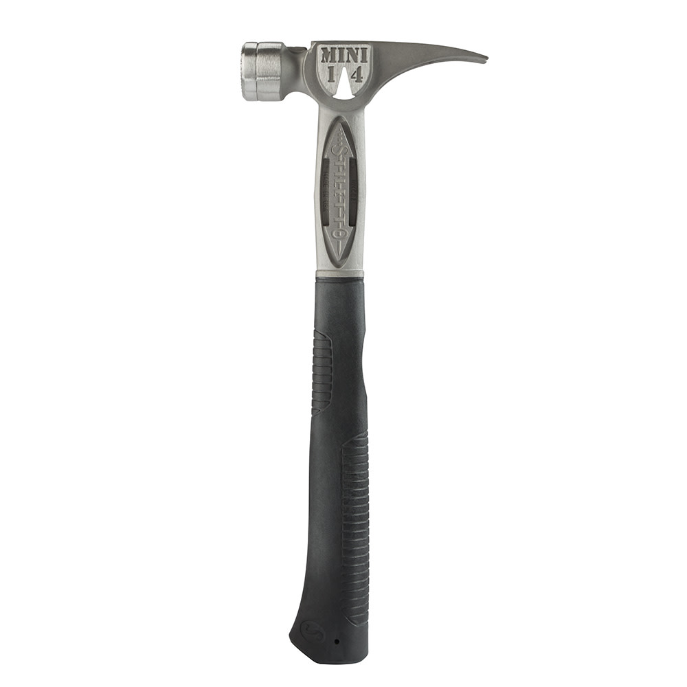 Stiletto TiBONE MINI-14oz Hammer with Milled Face and Straight Handle - Flockneti