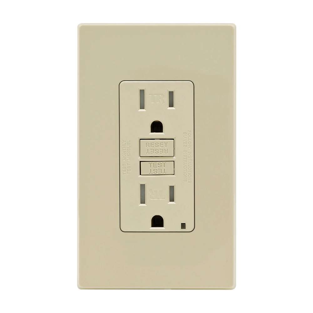 Leviton SmartlockPro GFCI Outlet 15A 125V Ivory NEMA 5-15R - Flockneti