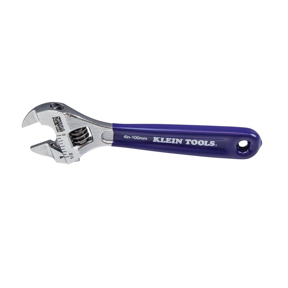 Klein Tools Slim-Jaw Adjustable Wrench 4″ - Flockneti