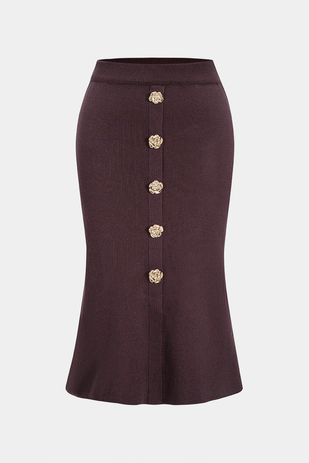 Plus Size Knit Metallic Decor Skirt - Flockneti