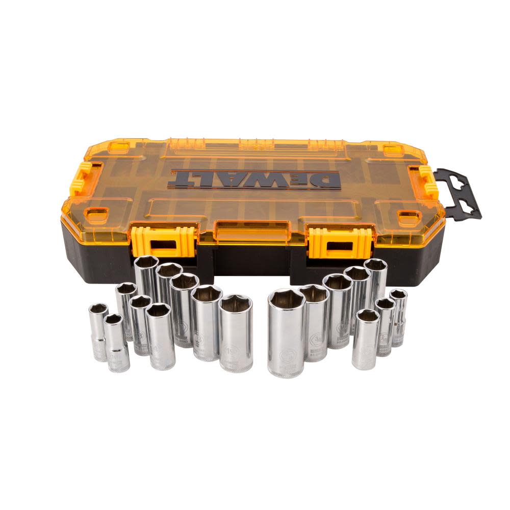 DEWALT 20 piece 3/8 In. Drive Deep Socket Set - Flockneti