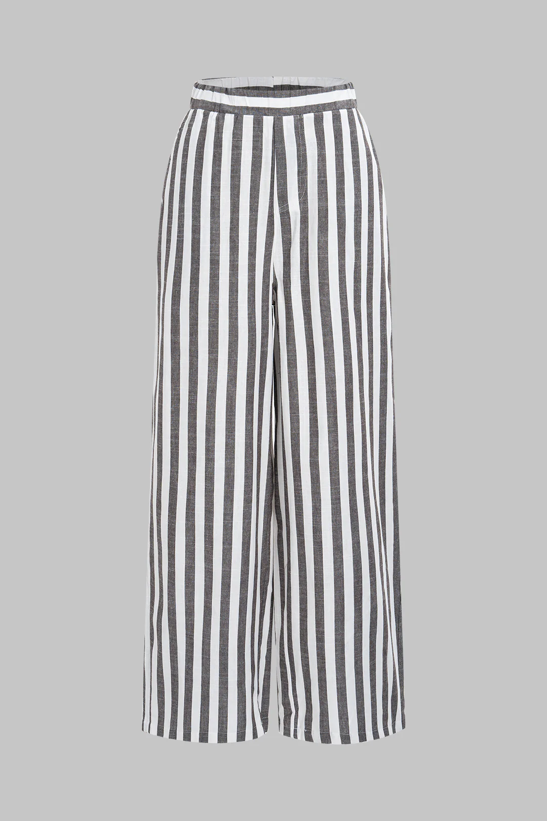 Stripes Print High Waist Wide Leg Pants - Flockneti